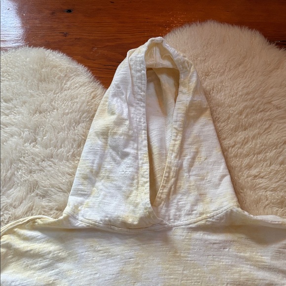 Krista Larson Bode Hoodie One Size Retail $280 in yellow white tie dye - Picture 3 of 13
